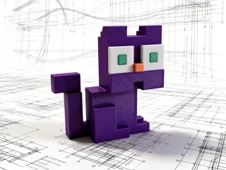 Color-separated printing, pixel art ornament
