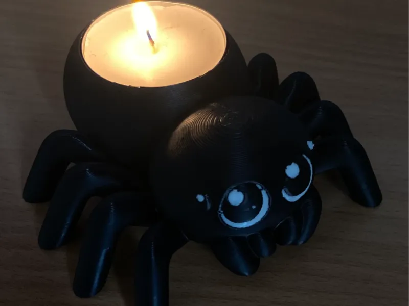 Suporte de Vela para Tea Light de Aranha Fofa
