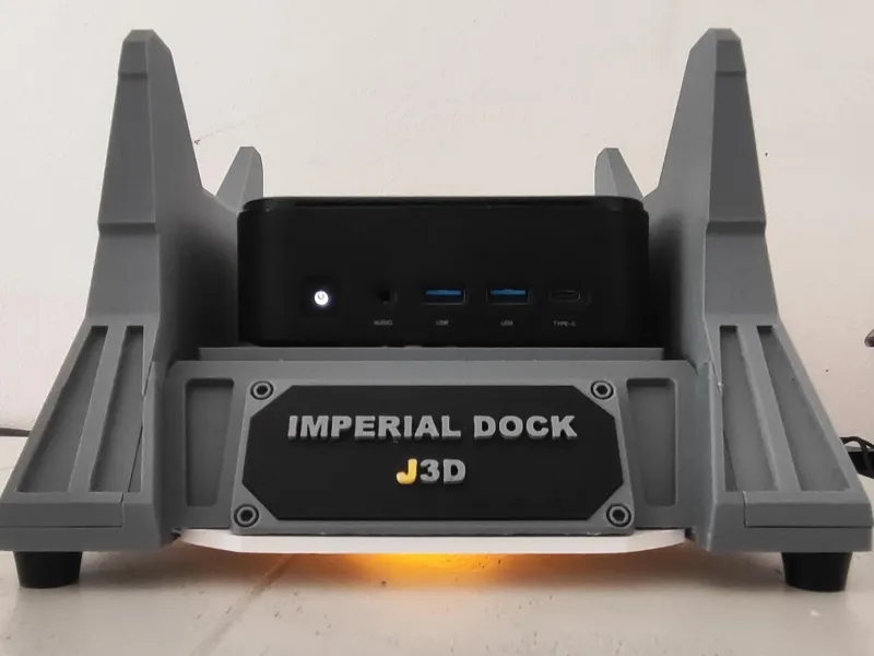 Horizontal Mini PC Stand - 120mm Fan - LED Light