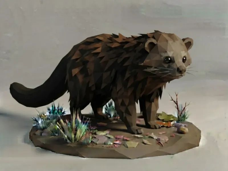 Low Poly Binturong