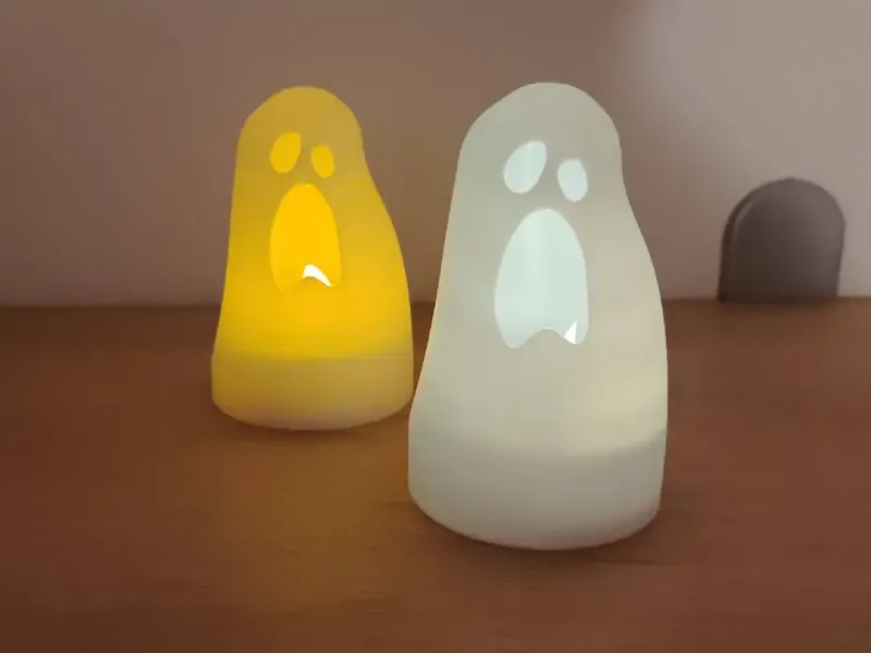 Screaming ghost LED Tea Light