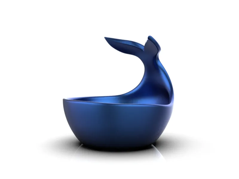a fishtail-shaped bowl