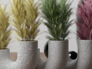 Floral Spring U shaped Vase Diff. Patterns
