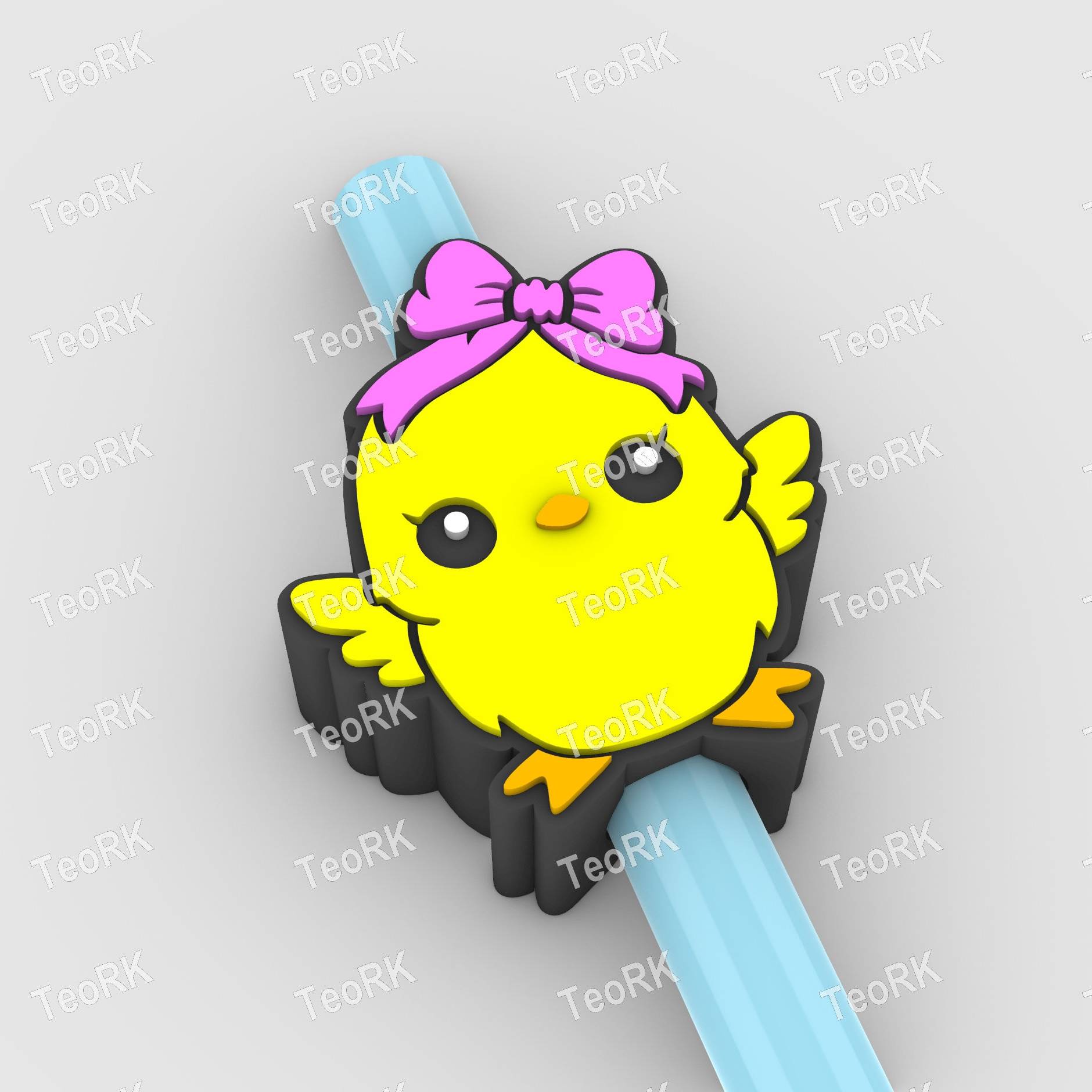 Straw Topper cute chick