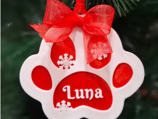 Christmas Ornament little cat paw