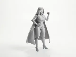 Hero Lady Figurine Female Character 3D Printable