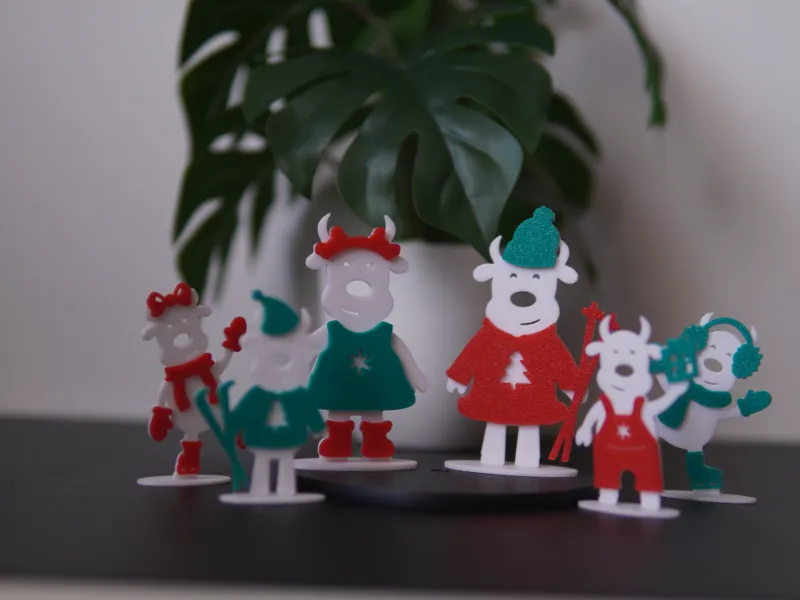 Reindeer Snow Family Kit Card