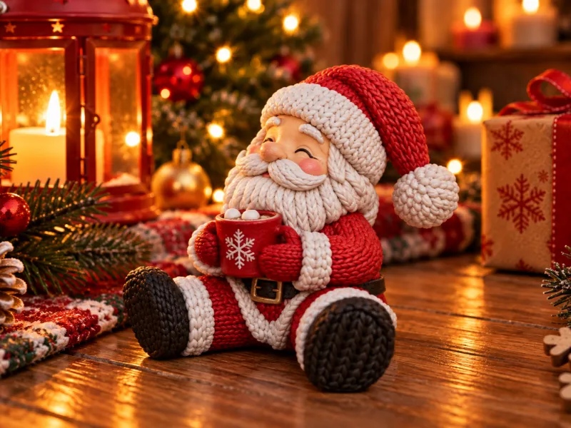 Cozy Knitted Santa