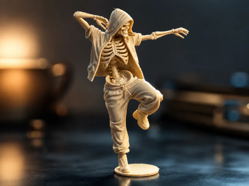 Dancing Skeleton – Dynamic Hooded Display Figure