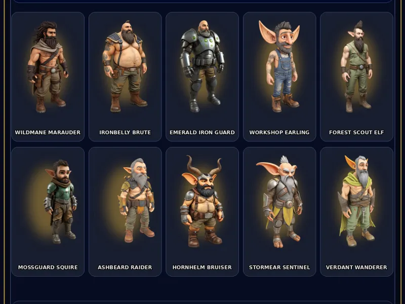 Fantasy Character Collection – Stylized Adventurer Kitbash
