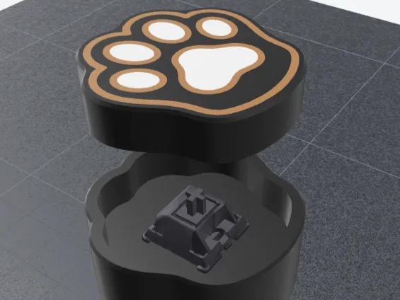 Clicker dog's paw
