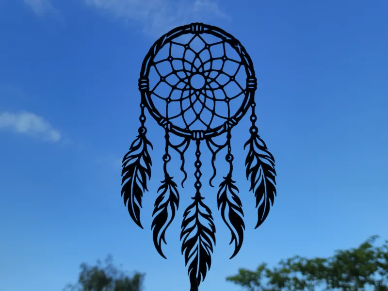 Dreamcatcher 2D Wall Art  Boho Feather Decor