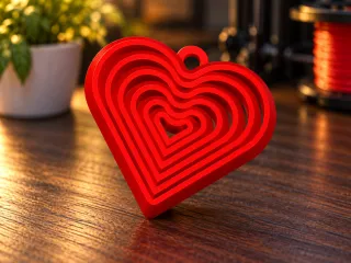 Fidget Heart Keychain