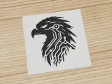 Cyber eagle head futuristic tech animal art-0