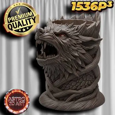 Wolf dice cup