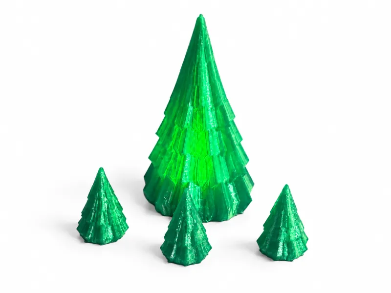 Elegant Layered Christmas Trees | Miniature Holiday Village