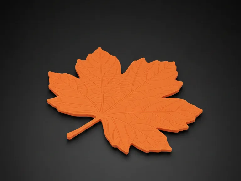 Sous-verre en feuille de platane
