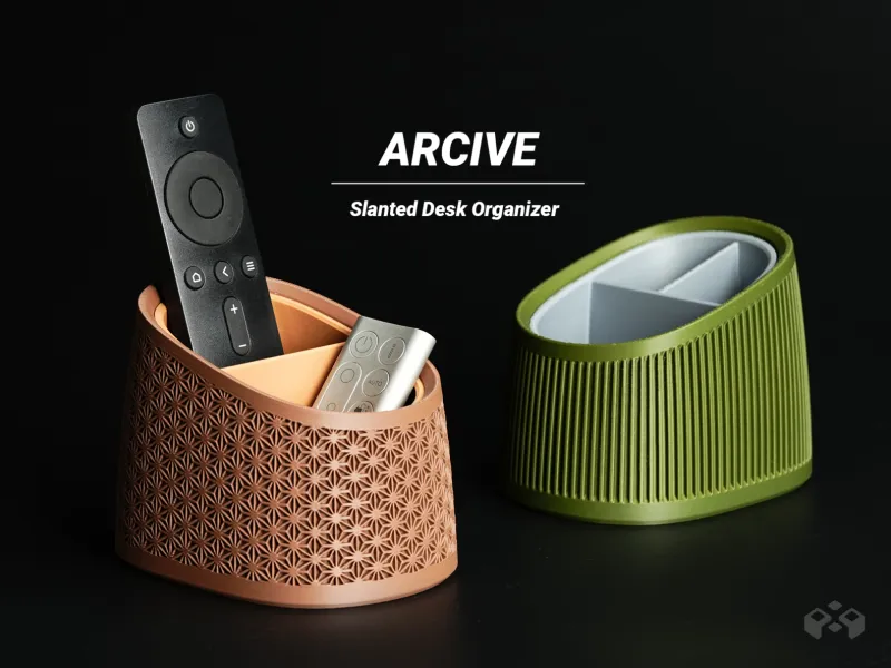 Slanted Remote Control Holder - Desk Organizer