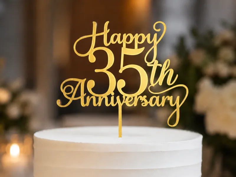 35th Anniversary Cake Topper