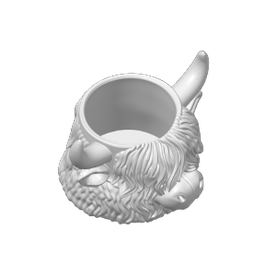 Highland Cattle Mini Planter - Home - PLA - 3D printed product - фото 2