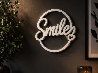 Smile Wall Art-Modern Minimalist Home Decor