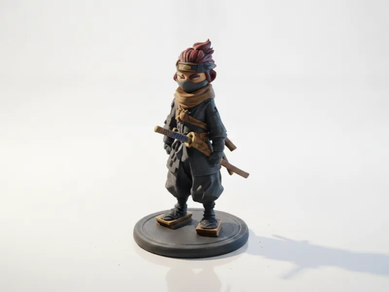 Jin Sakai Samurai Gaming Figurine 3D Printable