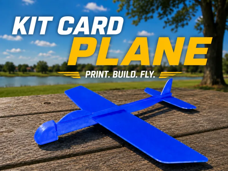 Print & Fly Kit Card Plane