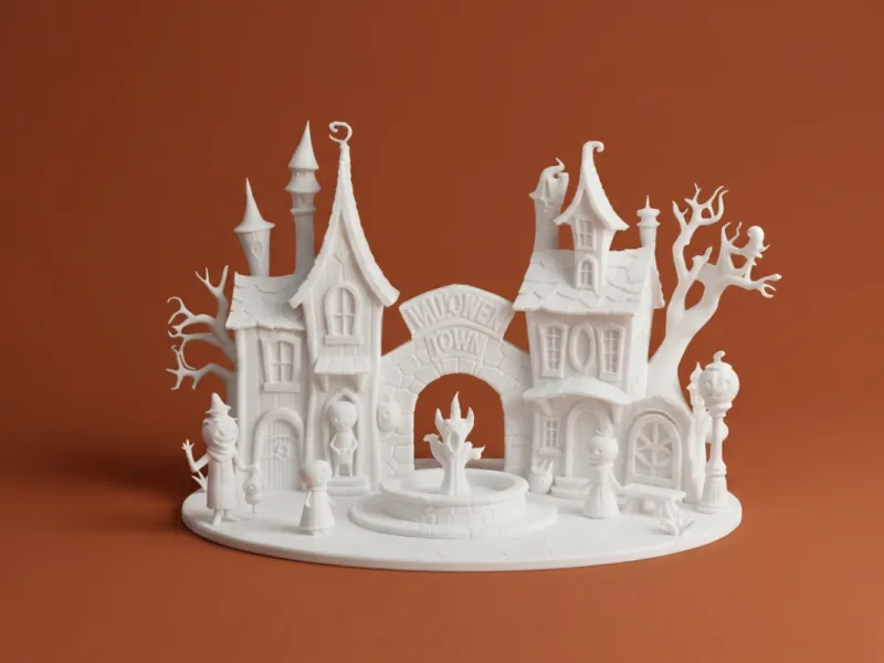ハロウィンタウンビレッジ3Dモデル