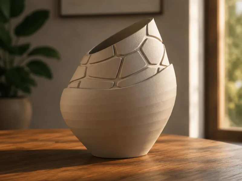 Organic Asymmetrical Decorative Vase
