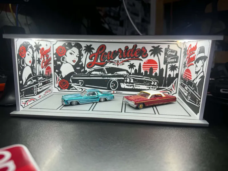 Diecast Lowrider 70s theme Garage