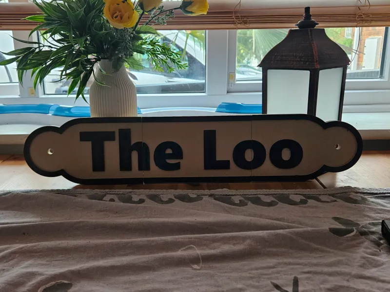 "The Loo" – Vintage Street Sign Style 3D Print (Bathroom Doo