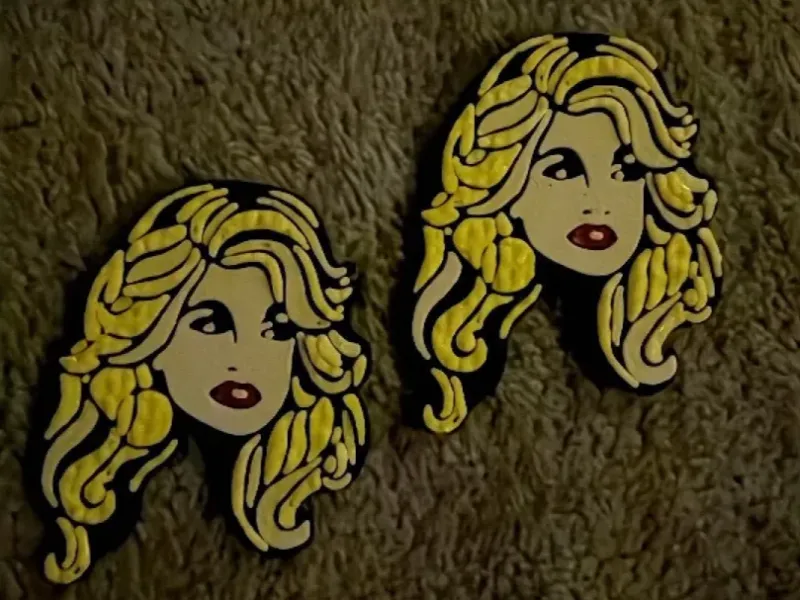 Knit Earrings Dolly Parton