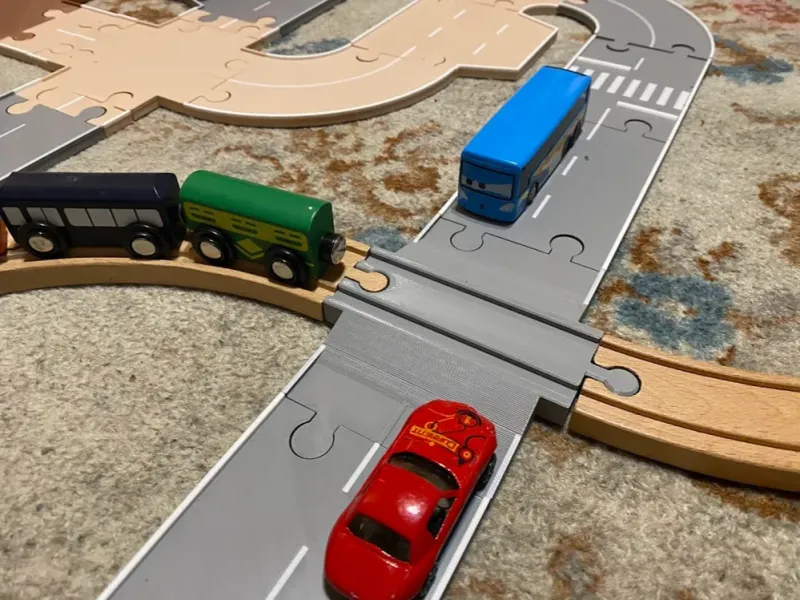 Kubko car-part6/railway crossing - brio compatible
