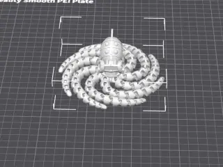 Flexi Steampunk Octopus Long Tentacles (Spiral, Articulated