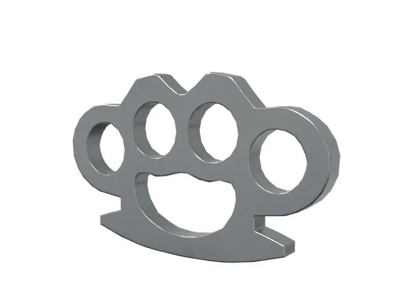 Brass Knuckles 3D Model | Decorative Display Prop | STL OBJ