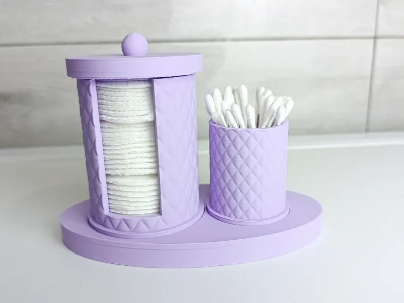 Elegant Cotton Pad & Q-Tip Organizer
