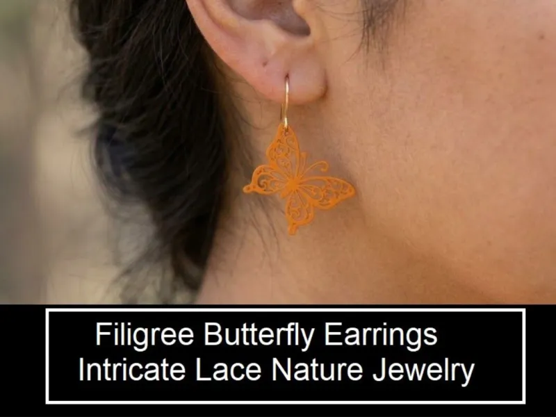 Boucles d'oreilles Papillon en Filigrane