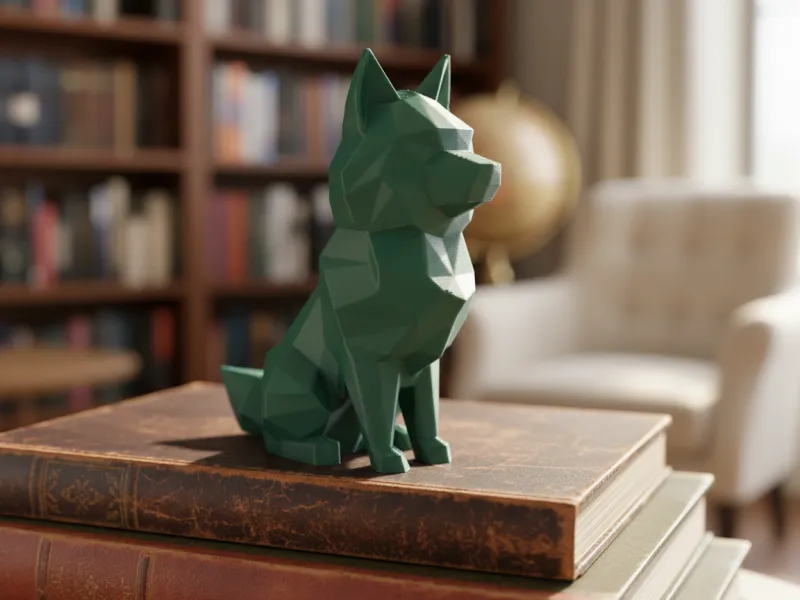 Low-Poly Fox Figurine