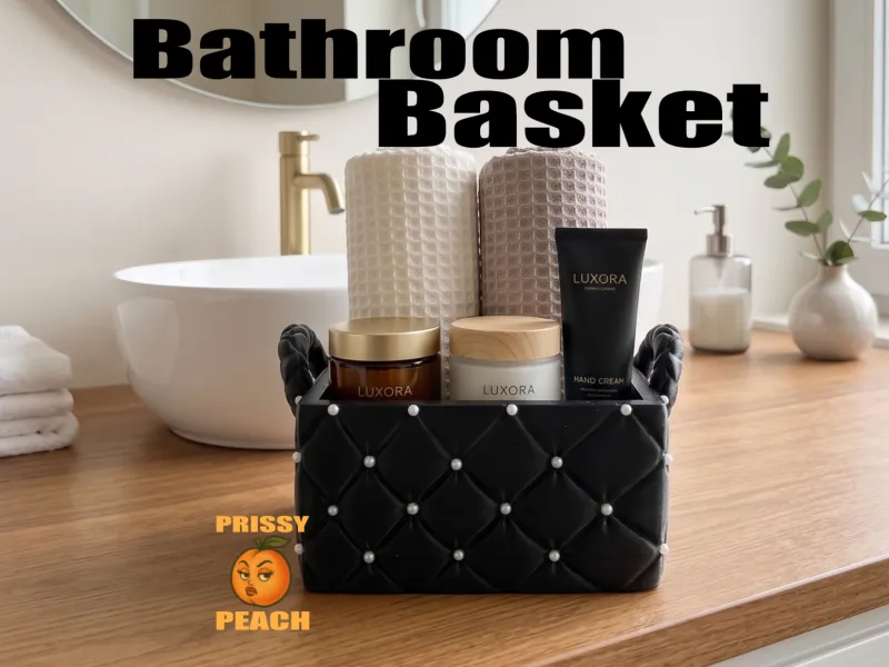 Bathroom Basket Quilted