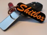Keyring, offensive "Shitbox" embossed text-0