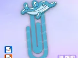 Paperclip Dolphin balloon - bookmark-0