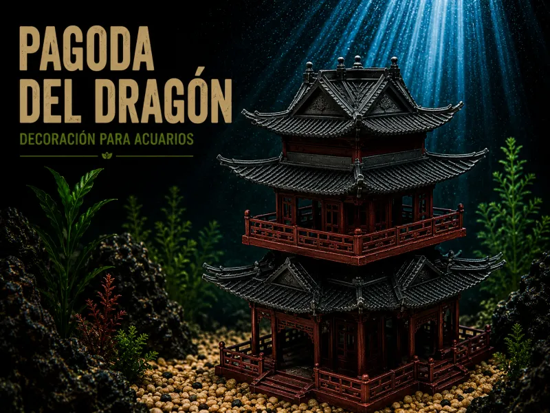 Celestial Dragon Pagoda Aquarium Decoration