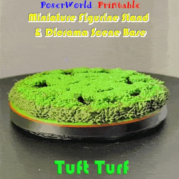 Supporto per figure Tuft Turf e base per diorama scenografico
