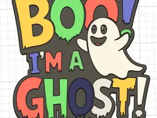 Boo! I'm a Ghost – Lustige Halloween Türdeko