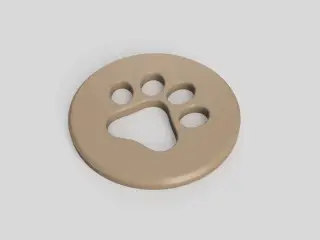 Paw Print Coaster