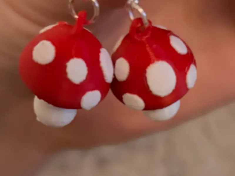 Toadstool earrings