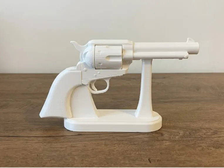 Western Revolver on Stand - Decorative Model