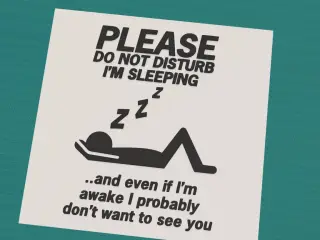 Please do not disturb fun sign
