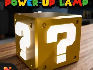 Mario Power-Up Lamp with Versatile Bulb Fixture by Polymeria
