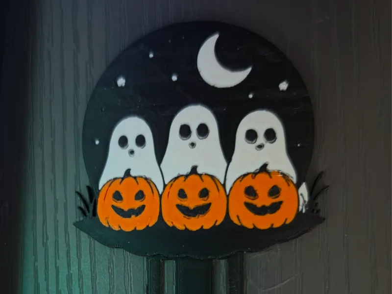 Pumpkin Ghost Bookmark
